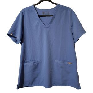 FIGS Technical Collection Blue  Scrub Top Women’s L